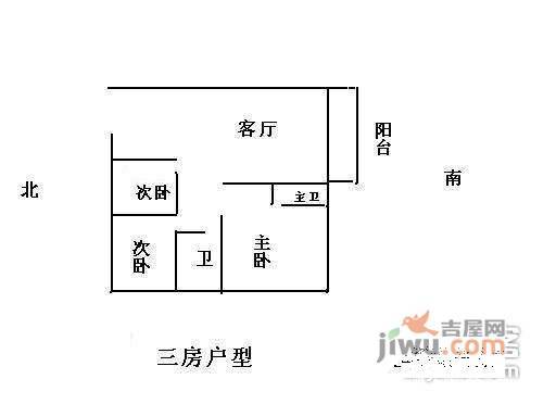 绿茵华庭3室2厅2卫户型图