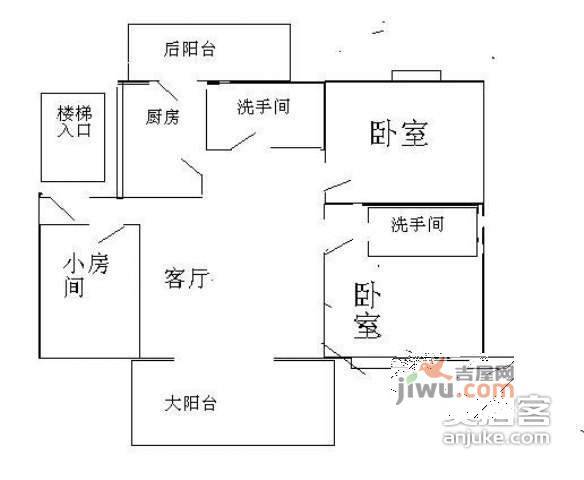 绿茵华庭3室2厅2卫户型图