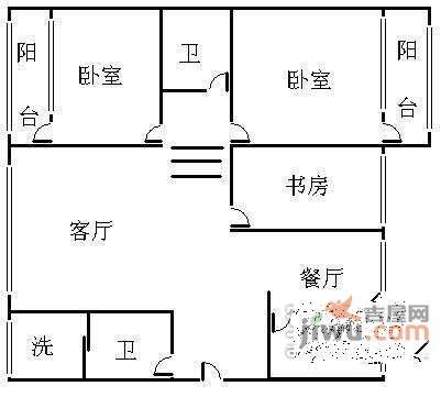 新安湖花园3室2厅2卫91㎡户型图