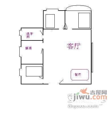 帝景峰3室2厅1卫户型图