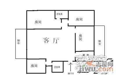 金玲花园3室2厅2卫125㎡户型图