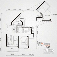 中城天邑花园2室2厅1卫74㎡户型图