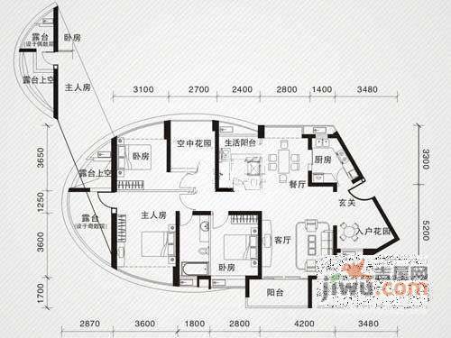 中城天邑花园4室2厅2卫149㎡户型图