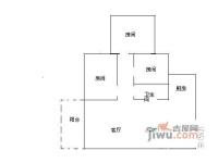 前海花园3室1厅1卫82㎡户型图