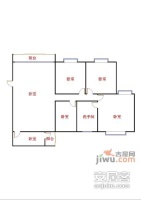 前海花园3室2厅2卫94㎡户型图