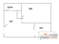 鸿翔花园1室1厅1卫48㎡户型图