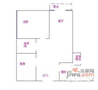 志健时代广场2室2厅1卫72㎡户型图