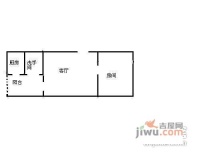 志健时代广场1室1厅1卫48㎡户型图