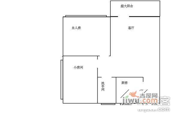 菁英趣庭2室2厅1卫75㎡户型图