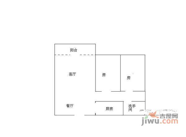 菁英趣庭2室2厅1卫75㎡户型图