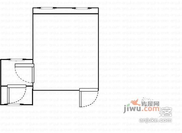 菁英趣庭1室0厅1卫32㎡户型图