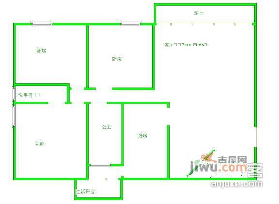 香榭里花园二期3室2厅2卫122㎡户型图