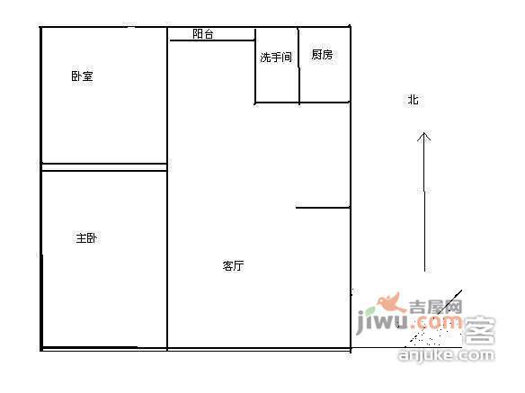 雍翠华府3室2厅2卫76㎡户型图