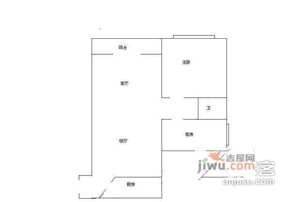 都市阳光名苑2室2厅1卫73㎡户型图