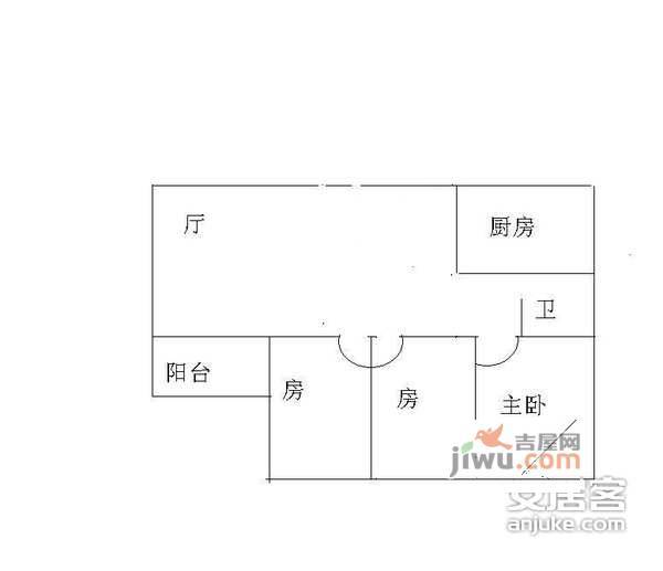 都市阳光名苑3室2厅2卫105㎡户型图