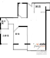 半岛明苑3室2厅2卫82㎡户型图