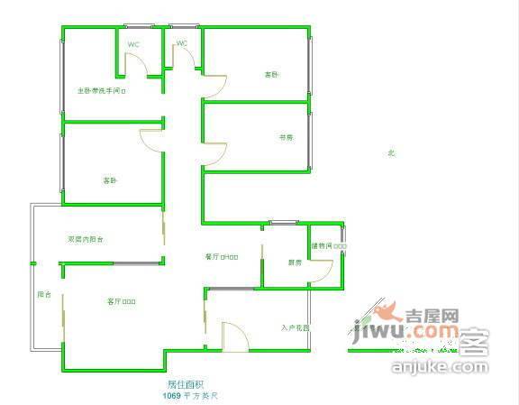 万科第五园5室2厅3卫户型图