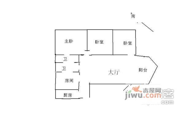 中山花园大厦4室2厅2卫147㎡户型图