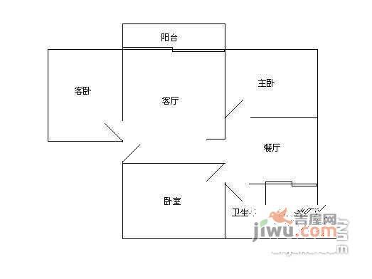 金域豪庭3室2厅1卫94㎡户型图