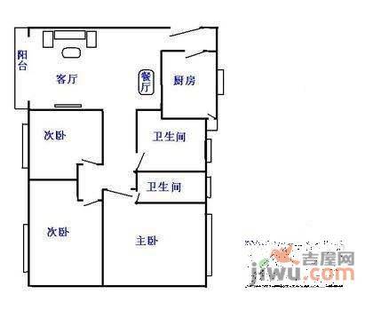 金域豪庭3室2厅2卫户型图