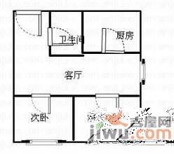 麒麟花园B区2室2厅1卫88㎡户型图