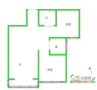 天健现代城2室2厅2卫90㎡户型图