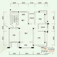 天健现代城3室2厅2卫133㎡户型图