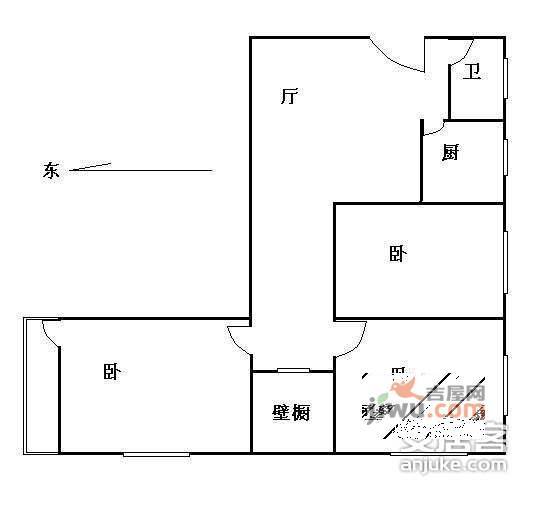 九州家园二期3室2厅1卫126㎡户型图