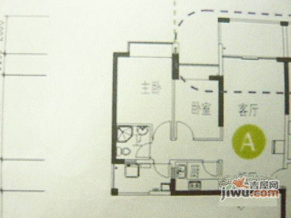 彩世界家园2室2厅1卫74㎡户型图