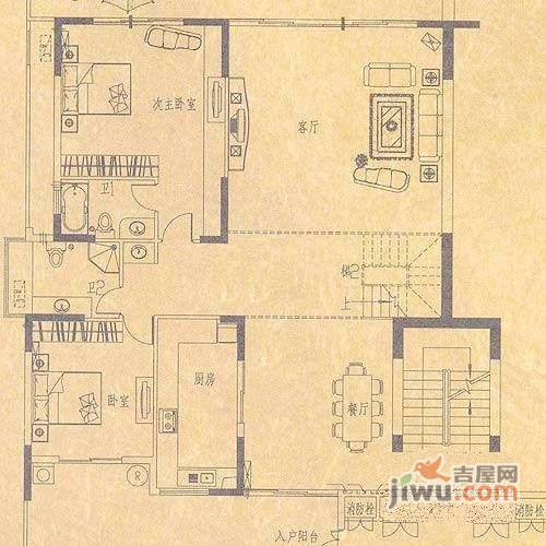 星河丹堤6室2厅2卫213㎡户型图