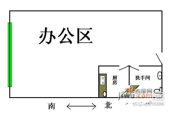 群星广场1室1厅1卫户型图