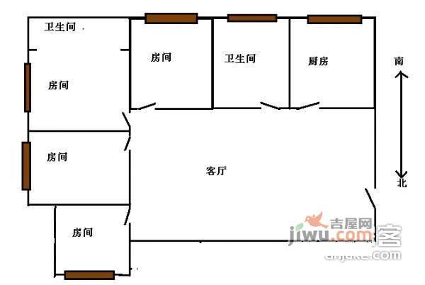 群星广场4室2厅2卫310㎡户型图