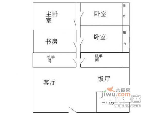 群星广场4室2厅2卫310㎡户型图