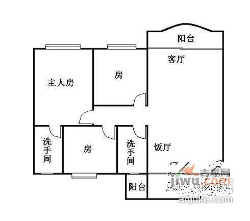 阳光棕榈园2室1厅1卫79㎡户型图