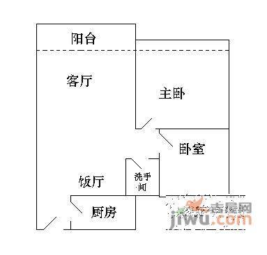 阳光棕榈园2室2厅1卫86㎡户型图