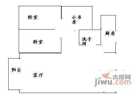 蕙兰雅居3室2厅1卫84㎡户型图