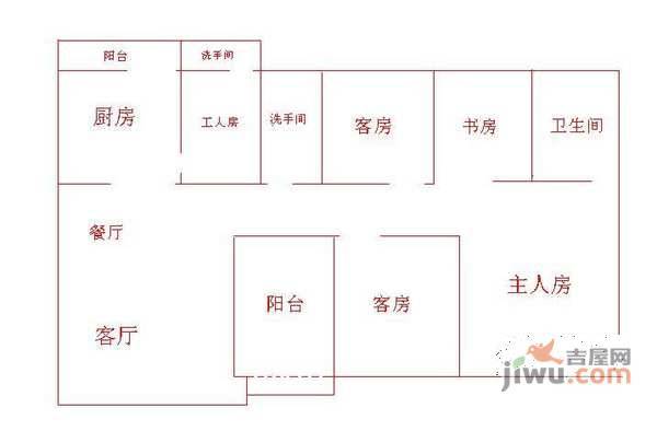 星海名城六期5室2厅3卫户型图