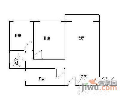 金盛苑2室2厅1卫75㎡户型图