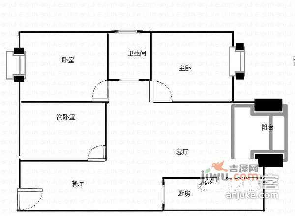 日出印象3室2厅2卫114㎡户型图