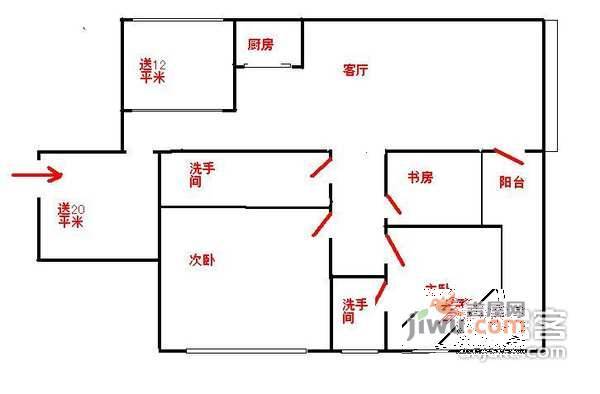 华美丽苑4室2厅2卫户型图