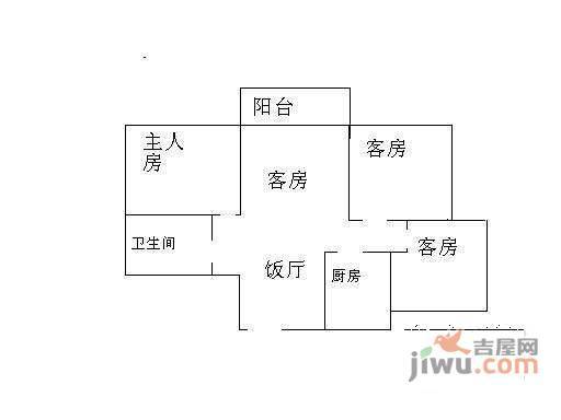 碧桐湾3室2厅2卫91㎡户型图