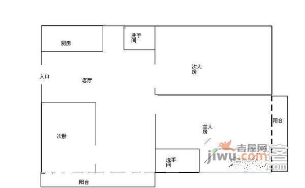 滢水山庄3室2厅2卫户型图