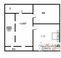 滢水山庄2室2厅1卫63㎡户型图