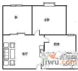 鼎太风华南区1室1厅1卫57㎡户型图