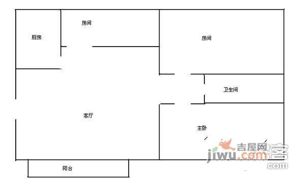 阳光新境园3室2厅1卫92㎡户型图