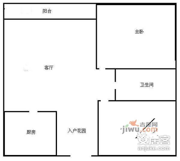 阳光新境园2室2厅1卫80㎡户型图