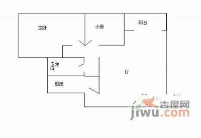 马古岭小区2室2厅1卫79㎡户型图