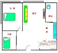 鹏盛村2室2厅1卫74㎡户型图