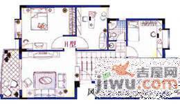 大信花园3室2厅1卫98㎡户型图