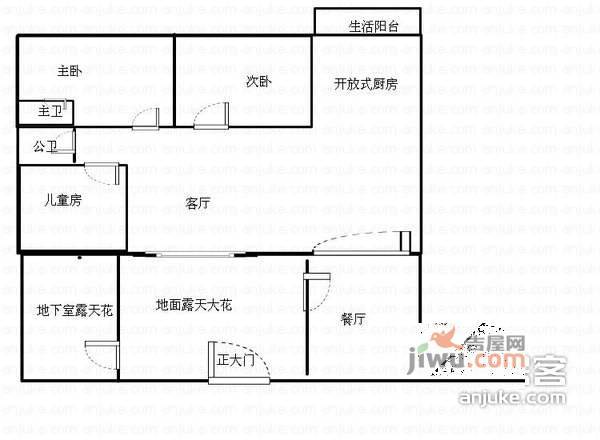 万科金域华府5室2厅2卫169㎡户型图